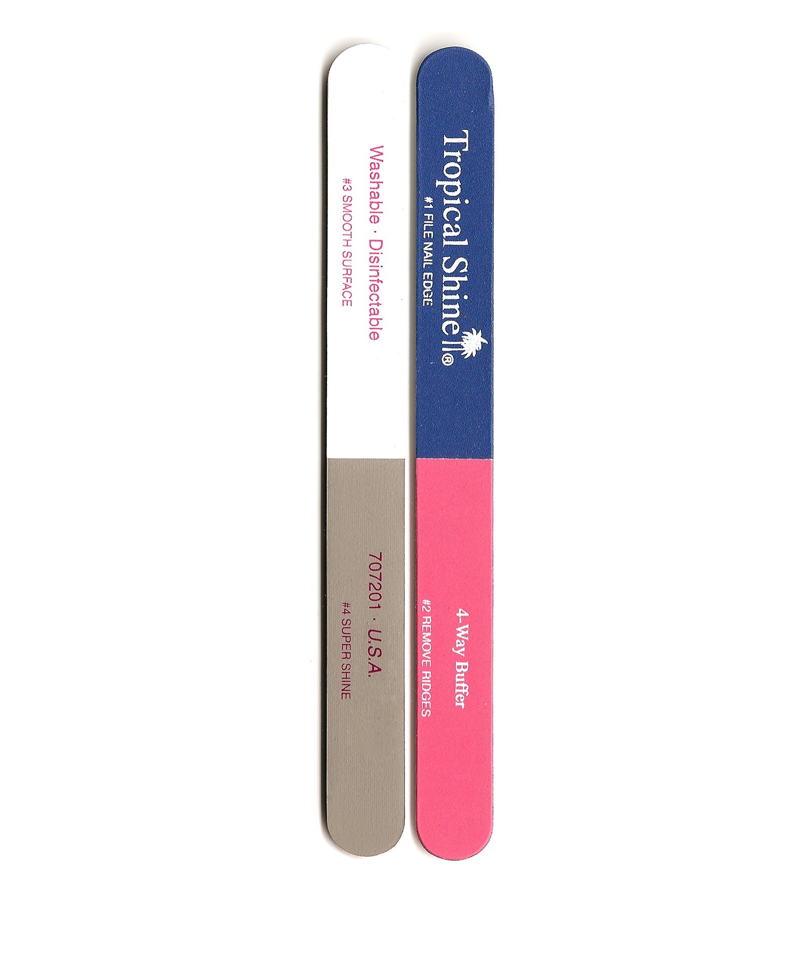 Tropical Shine Large 4-Way Buffer for shaping, smoothing, and shining nails, ideal for salon and at-home manicures.